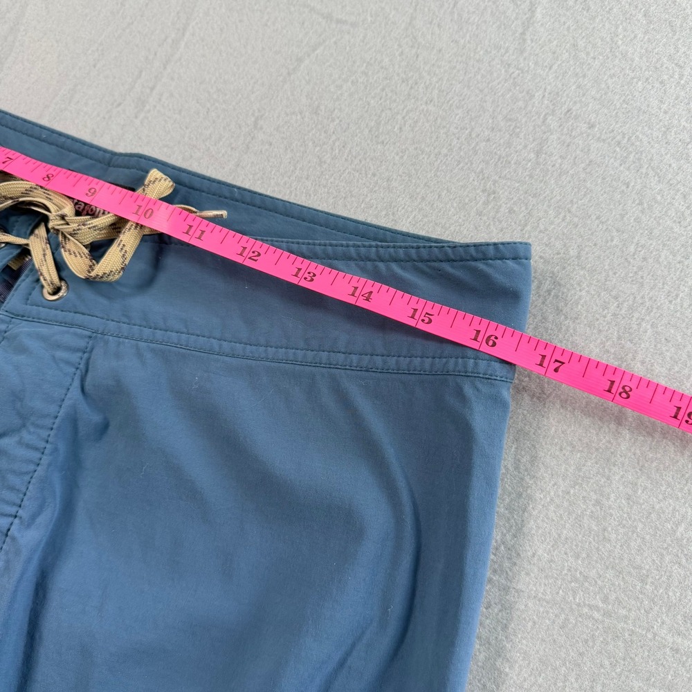 Patagonia Board Shorts Mens 32 Blue Lace Up Side Pocket Swim Trunks Surf Hiking - Picture 5 of 8